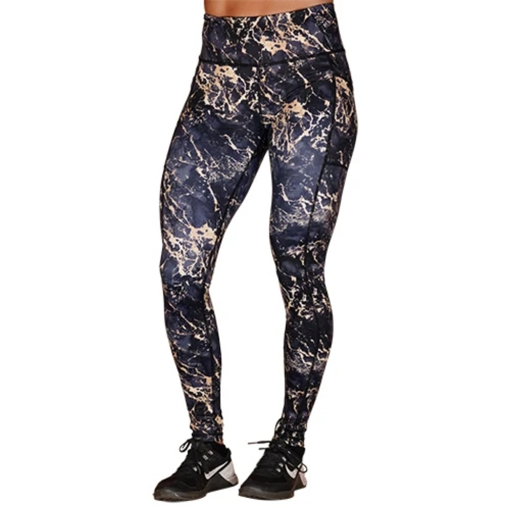 CVG black marble leggings size small